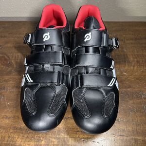 Peloton PL SH 02 Black Cycling Shoes W/Cleats Men EU Size 45 (US 11)